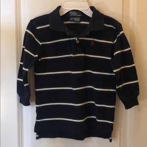Navy Polo long sleeve for boys 24 mos